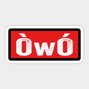 ÒwÓ OwO Emoticon Emoji Funny Original Sticker